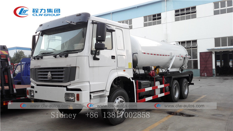 Тележка всасывания нечистот вакуума Sinotruk HOWO 6X4 336HP 12000L