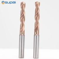 Forages en carbure de tungstène revêtus pour machines CNC Angles de bord de coupe personnalisés Divers types de flûte