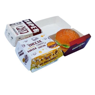Emballage alimentaire Boîte à hamburgers avec logo personnalisé en carton