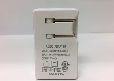 5V2A Foldable US Plug Travel Charger with UL FCC Certified ,efficiency Level VI