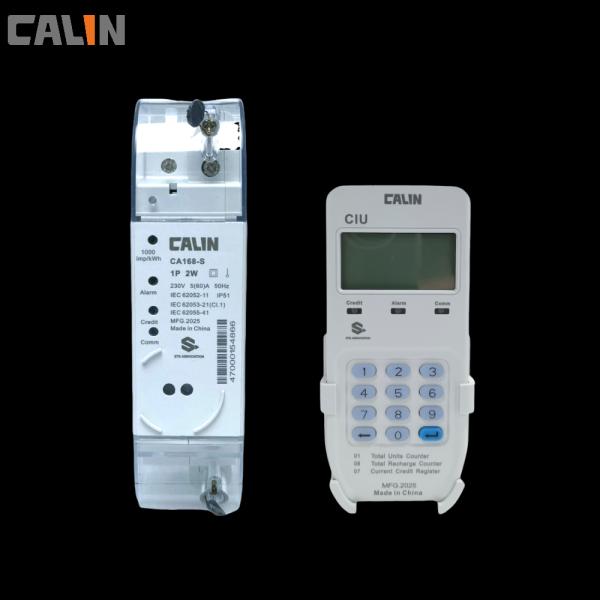 Single Phase IP54 20mA STS 35mm Din Rail KWH Meter