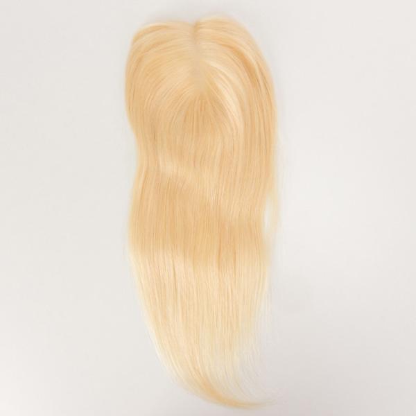6x8 Perucas de Toupee Feminino Remy cabelo renda fechamento Topper cutícula alinhada real loira # 613