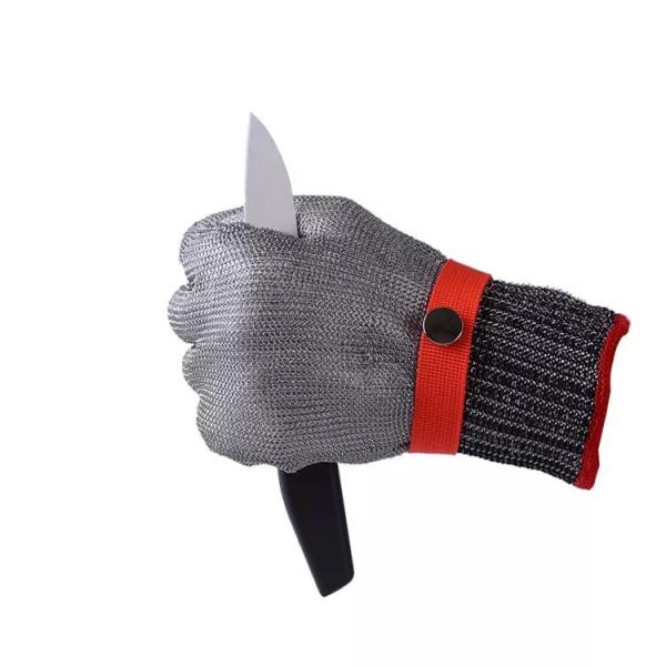 Resistant Anti Cut Safety Stainless Steel Metal Mesh 5 Fingers Butcher Gloves