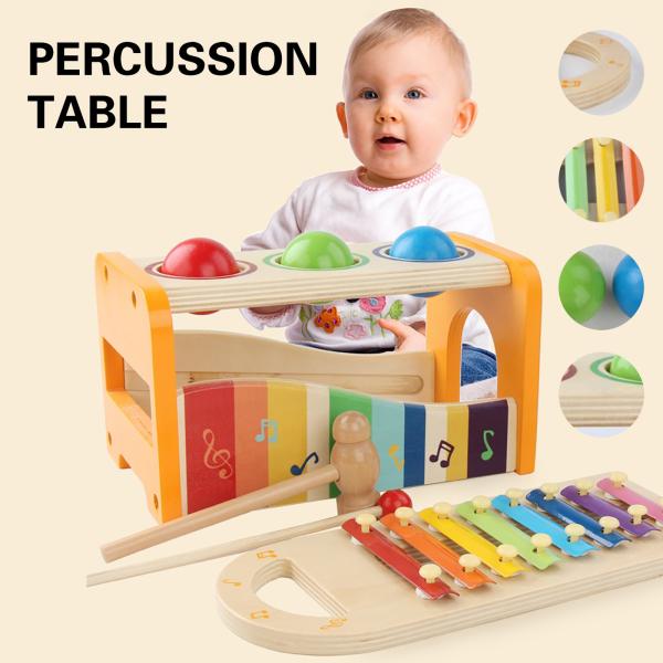 8 juguetes educativos de los instrumentos de madera del xilófono de los niños del piano de las notas