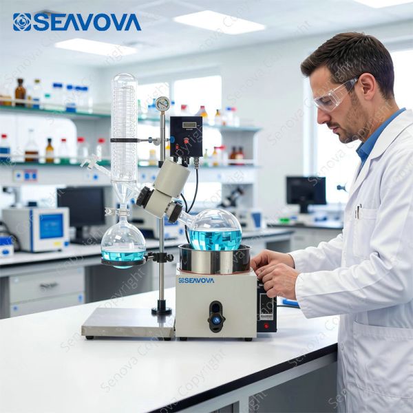 2L Manual Lift Rotary Evaporator NoVap-ML2