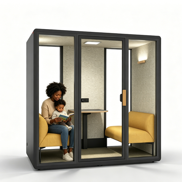 ODM Privacy Soundproof Office Booth Cube For Open Office High Density Acoustic Foam