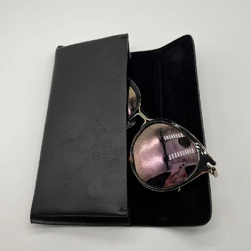 Pochette en cuir souple de velours de spectacle de logo adapté aux besoins du client par Vogue à la mode noire