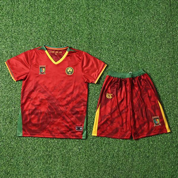 2025 Cameroon Children Away Football Jersey Customized Team Uniforms