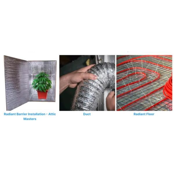 Одно- или двойная отражающая ткань из алюминиевой фольги с поддержкой