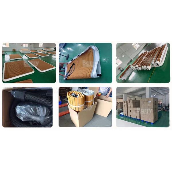 Muelle flotante inflable de tejido de puntada para la pesca con bomba y accesorios