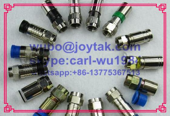 BNC Female To F Male all brass nickel plated Coaxial Adapter BNC Coaxial Adaptor CCTV coax Connector / BNCF.FM.02