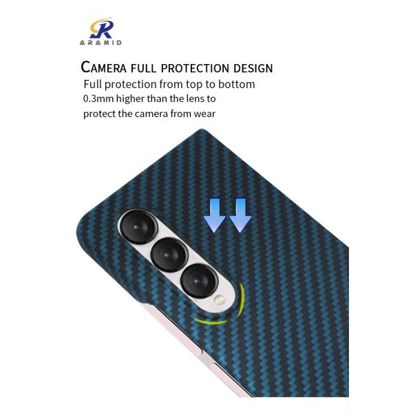 Супер осветите - голубой случай телефона волокна Aramid на створка 3 Samsung z