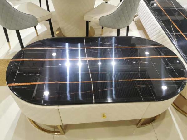 Faux Marble Tabletop Modern Tv Stand , Easy Maintenance Contemporary Tv Cabinet