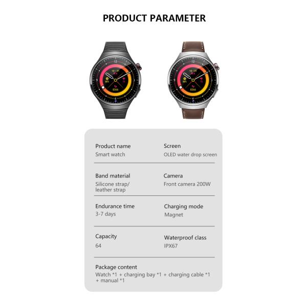 GS38 4G Smartwatch 1.62 Inch AMOLED 700mAh Battery GPS NFC