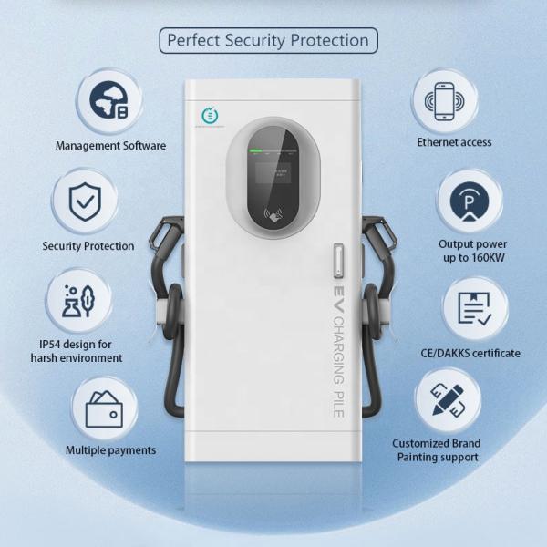 OCPP1.6j Ethernet 4G WiFi 240kW Fast DC Charging Station CCS2 Connectors