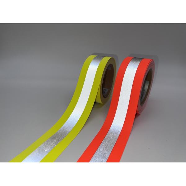 Серебряная оранжевая огнестойкая рефлекторная лента, применяемая к пожарной одежде