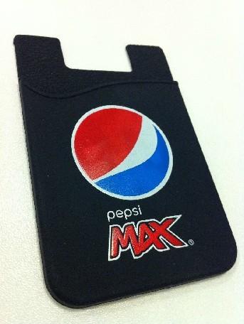 silicone 3M business card holder ,Sticky Pouch Card Money Holder for mobile
