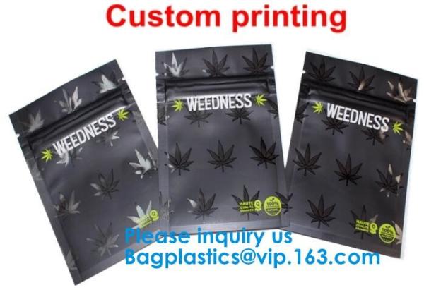Zipper Stand Up Pouch Bags, Medicine STORAGE, Moisture Proof,  Smell Proof, Flower, Herb, Tobacco, Coffee