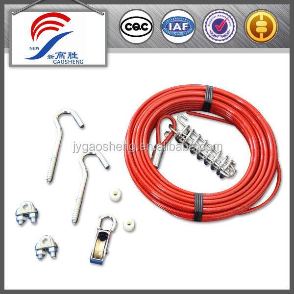 Heavy Duty High Carbon Steel Weather Resistant Vinyl Coated Dog Tie Out Cable for Pet Training