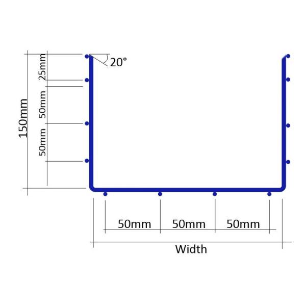 Сваренная ширина Sd высоты 150mm подноса кабеля 50mm ячеистой сети 4mm/3m