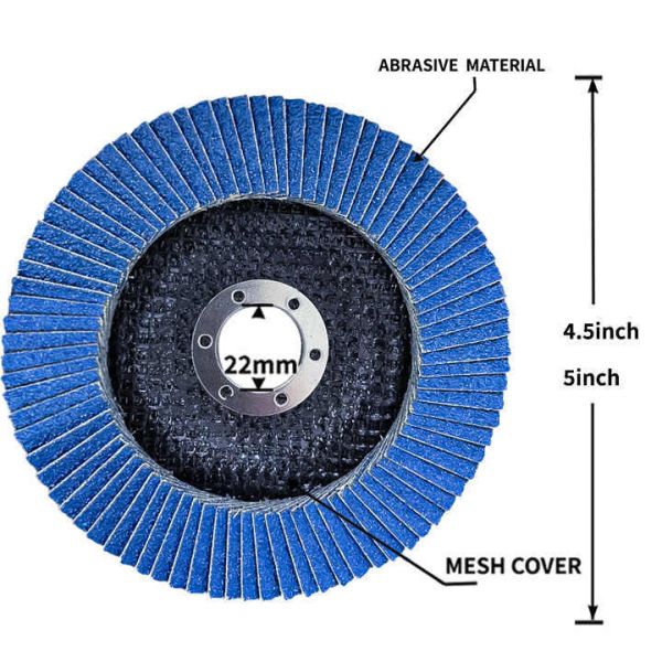 Blue Ceramic 4 Inch Flap Disc 100x16mm 40-240 Grit For Metal Wood