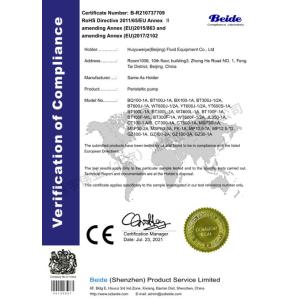 Huiyuweiy(Beijing) Fluid Equipment Co., Ltd. Certifications