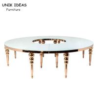 Mesa de jantar inoxidável luxuosa do círculo do casamento para a mobília do casamento do evento do banquete