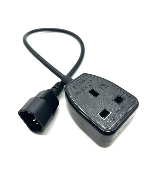 Uk Power Cable 13A 250V IEC C14 To 1 Way Socket UK Standard Electric Extension Cord