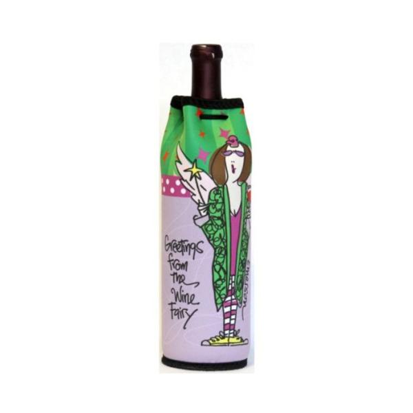 Cartoon Water Bottle Cooler Bag , Neoprene Insulated Wine Bottle Sleeve Sheath