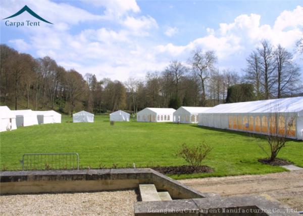 Customized  Size Large Aluminum Fireproof Event Tents With Wooden Floor