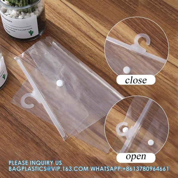 Hanging Storage Bags With Hook, 12.6 X 10 Inches Large Hook Clear Bags, School Supply Kit Book Pouch Classroom