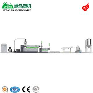 Plástico de la película de los PP PE que recicla el equipo con dos el diámetro del tornillo de las etapas 130mm-120m m