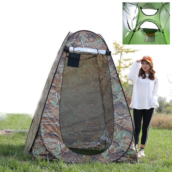 Thick Silver Coated Pop Up Shower Tents For Camping