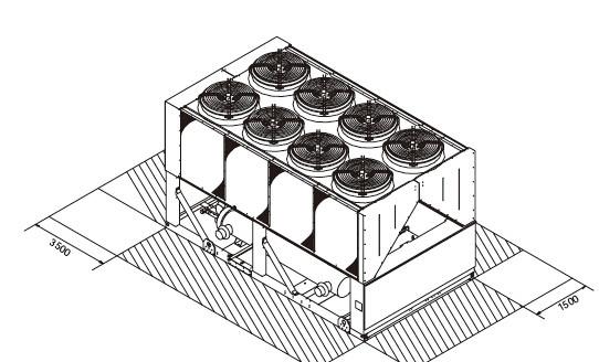 Large Air Flow R134a 939.9 kw Air Cooled Water Chiller For Hvac Air conditioning System