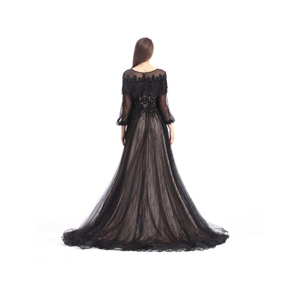 Evening Cocktail Evening Dresses , Womens Black Evening Dresses With Built - In Bra
