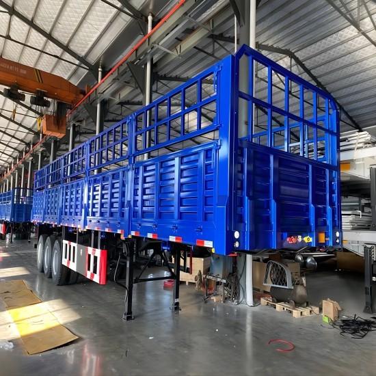 High-Performance Fence Semi Trailer For Secure Transport Of Livestock Animals And Heavy Load
