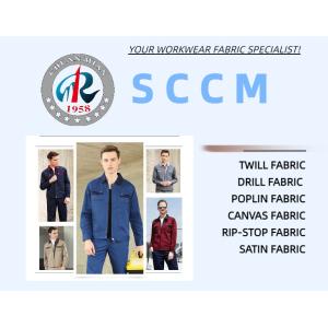 Plain Dyes Ripstop Style for Casual Trousers with Polyester Cotton Spandex Fabric