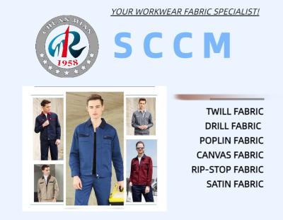 Plain Dyes Ripstop Style and Medium Weight Trousers with Polyester Cotton Spandex Fabric