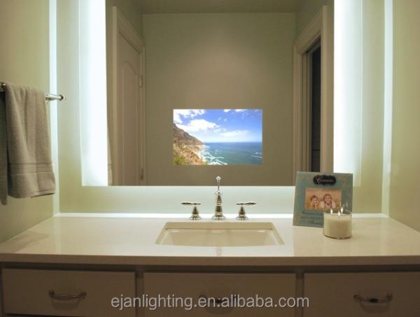 Résistance à l'eau Remington salle de bains éclairée LCD miroir de télévision avec défonceur Lumen 1100-1200 LM/M