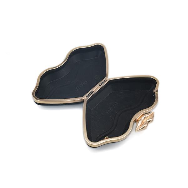 210*115mm Creative Gift Gold Lip Shape Bag Frame