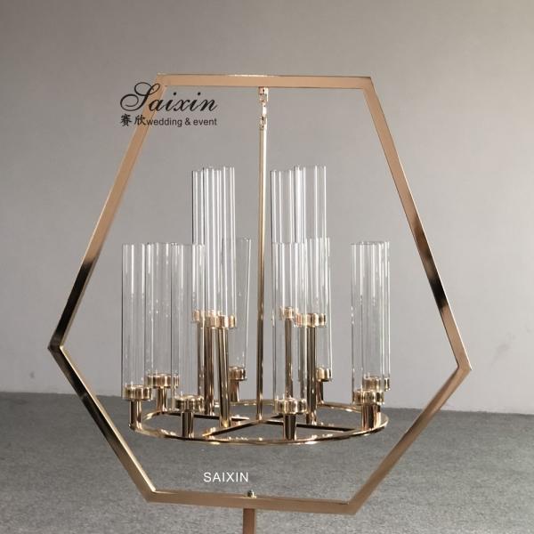 Five Candle Candlestick Candelabra Metal Floor Standing 120cm