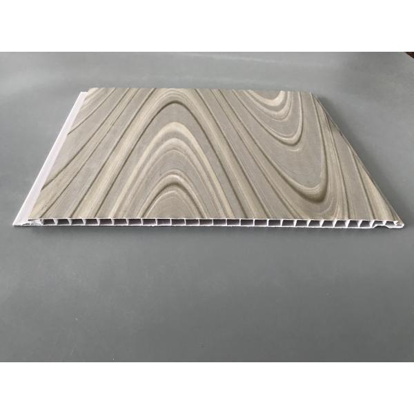 Study Ceiling Laminated Plywood Wall Panels , Wood Grain Laminate Sheets Wave Design