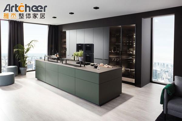 Preparado construído em forma de armário de cozinha com E0 material de grau de mármore bancada nas Filipinas