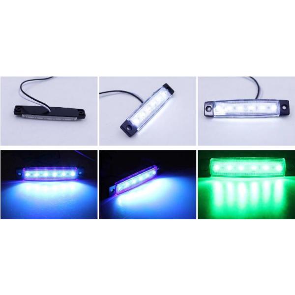 12V 6LED Slim Line Interior LED Courtesy Utility Strip Lights For Marine Boat