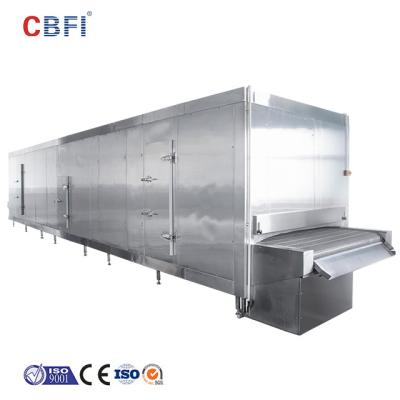 Chave de mercado feita sob encomenda congelada do equipamento de refrigeração do armazenamento frio de túnel de congelador da explosão 1000KG/H