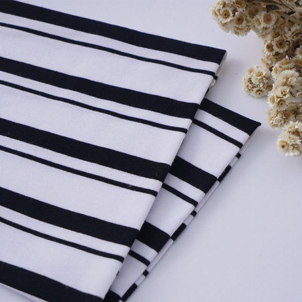 Чистая хлопчатобумажная полосатая вязаная ткань 175 см 185 грамм мягкая свитерная ткань