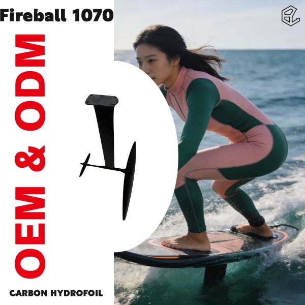 Fireball 1070 High Speed Carbon Hydrofoil Set with Ultra High Modulus Carbon Fiber and High Aspect Ratio for Downwind & Wing Foil