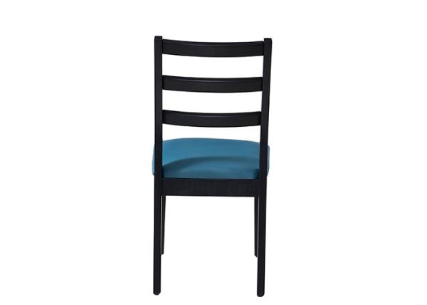 Hotel Solid Wood Blue Upholstered Dining Chairs