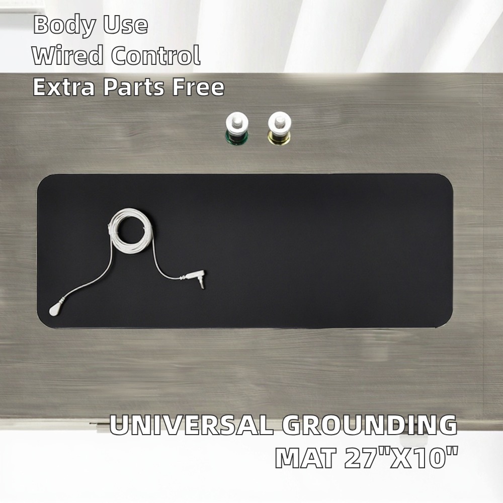 27 X 10 Universal Grounding Mat with Manual-Wired Control for Body Pain Relief and Inflammation Balance
