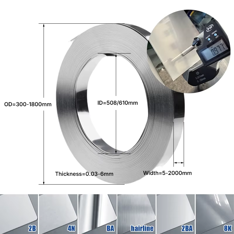 Factory Direct Corrosion Resistant Stainless Steel Coil with Customized Thickness and Multiple Surface Finishes